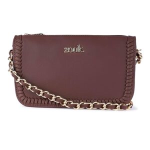 ZOUK Small Shoulder Bag Bag for Women | Stylish Vegan Leather Shoulder Bag with Gold Chain Handle | Water-Resistant | Chic & Handcrafted Purse |