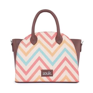 Women's Konkona City Satchel Bag - | Jute | Vegan Leather Handcrafted With Detachable Sling Strap