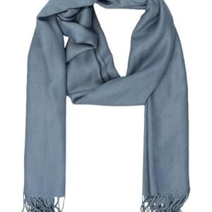 Women’s Winter Plain Woolen Stole | Soft & Warm Solid Scarf Wrap for Casual | Stylish Winter Shawl (grey)
