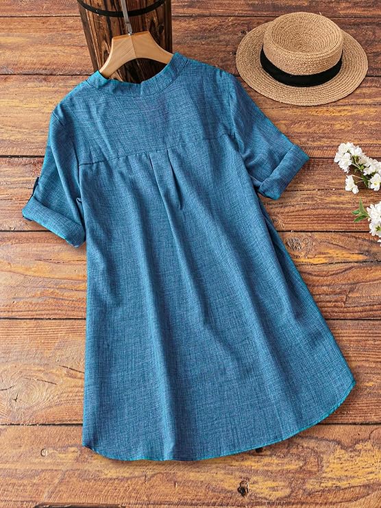 TADKEE Women's Solid Regular Fit Tunic Top | Kurti for Women - Image 3