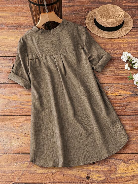Women's Solid Regular Fit Tunic Top | Kurti for Women - Image 2